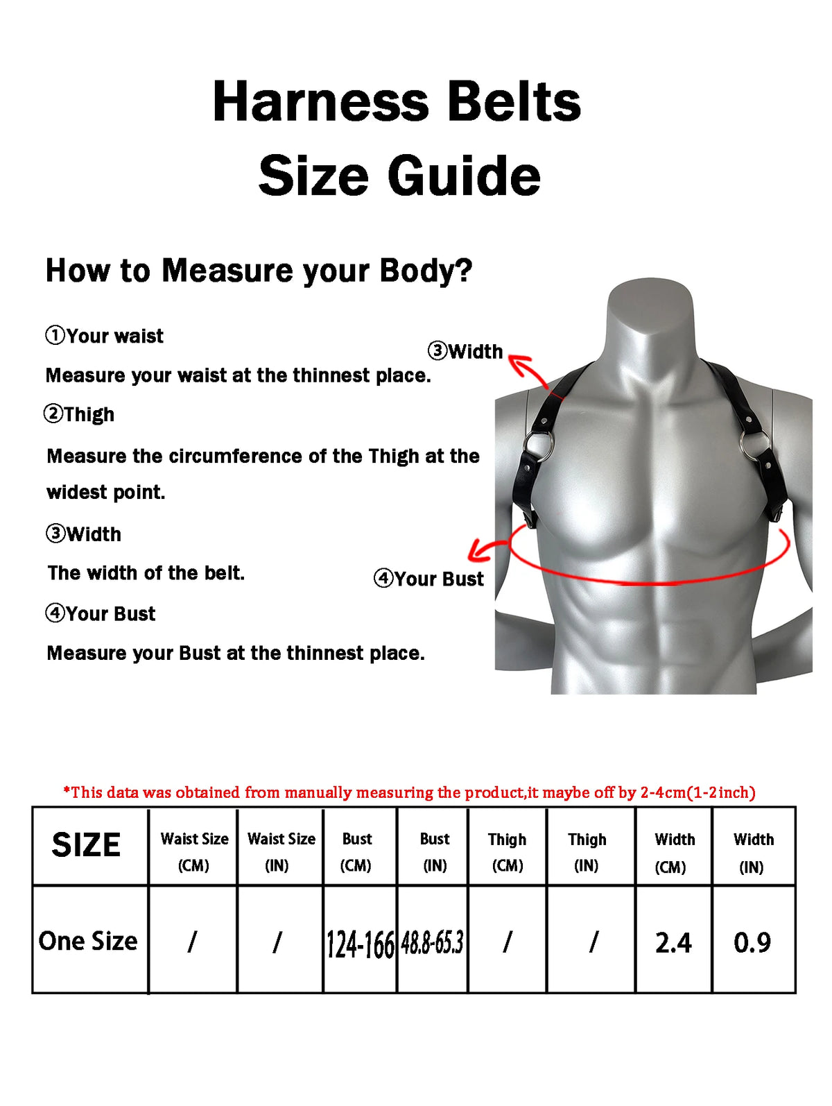 Men PU Leather Gothic Punk Y2K Harness Chest Belt Adjustable Waist Belt Cosplay Costume Streetwear Exotic Club Daily
