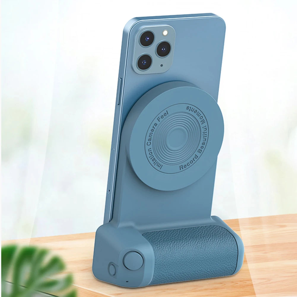 Magnetic Camera Handle Bluetooth Phone Grip Photo Bracket Anti-shake Selfie Device for Android iphone Wireless Charging