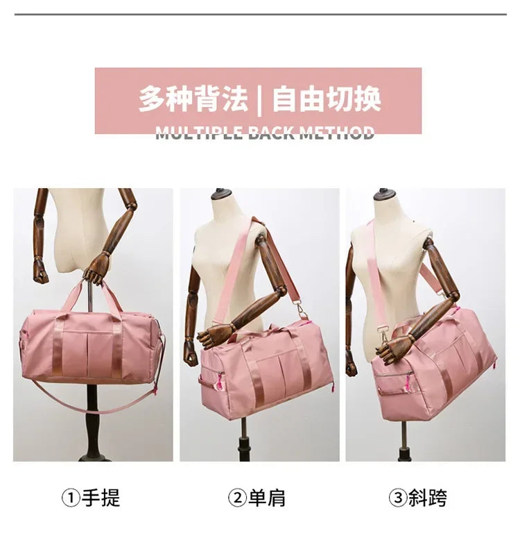 Training Yoga Sporttaschen Fitness Gym Taschen Nass Trocken Separate Gepäcktasche mit separatem Schuhfach Reisetasche Handtasche