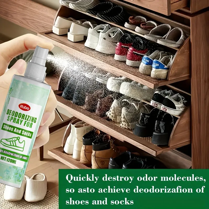Multifunctional Shoe & Sock Deodorant Spray: Eliminates Odors in Restrooms/Kitchens/Car Interiors, Shoe Cabinet Care