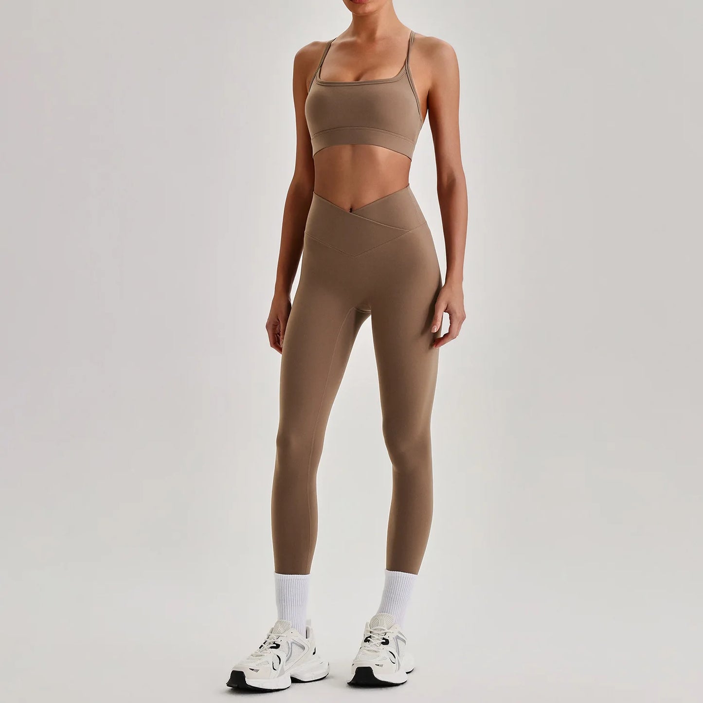Women's Yoga Sets High Waist Tummy Control Leggings Push Up Sportswear Gym Workout Outfits Sports Fitness Clothes Hot Sale New