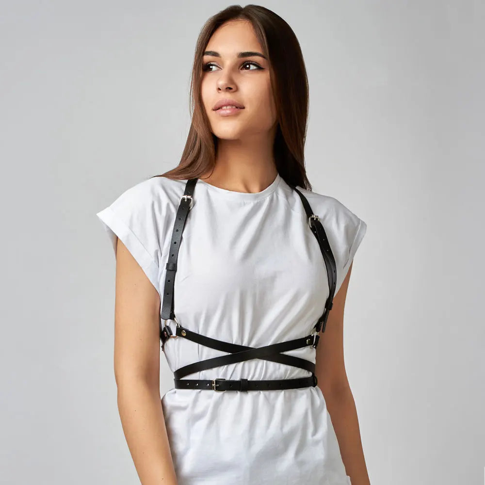Women's outerwear garter fashion harness belt body harness corset leather underwear gothic clothing harness accessories