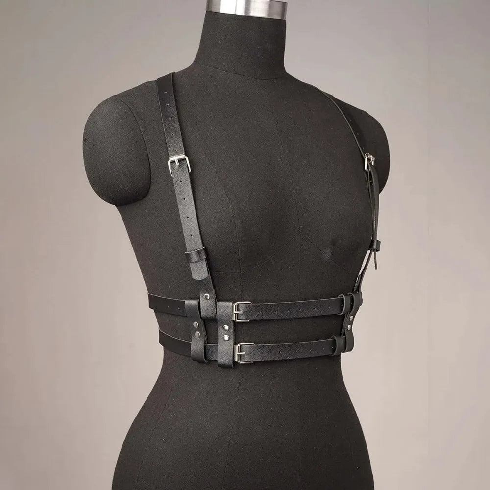 Women's Punk Fashion Belt Street Style Shaping Waistband Suspenders Body Harness Corset Gothic