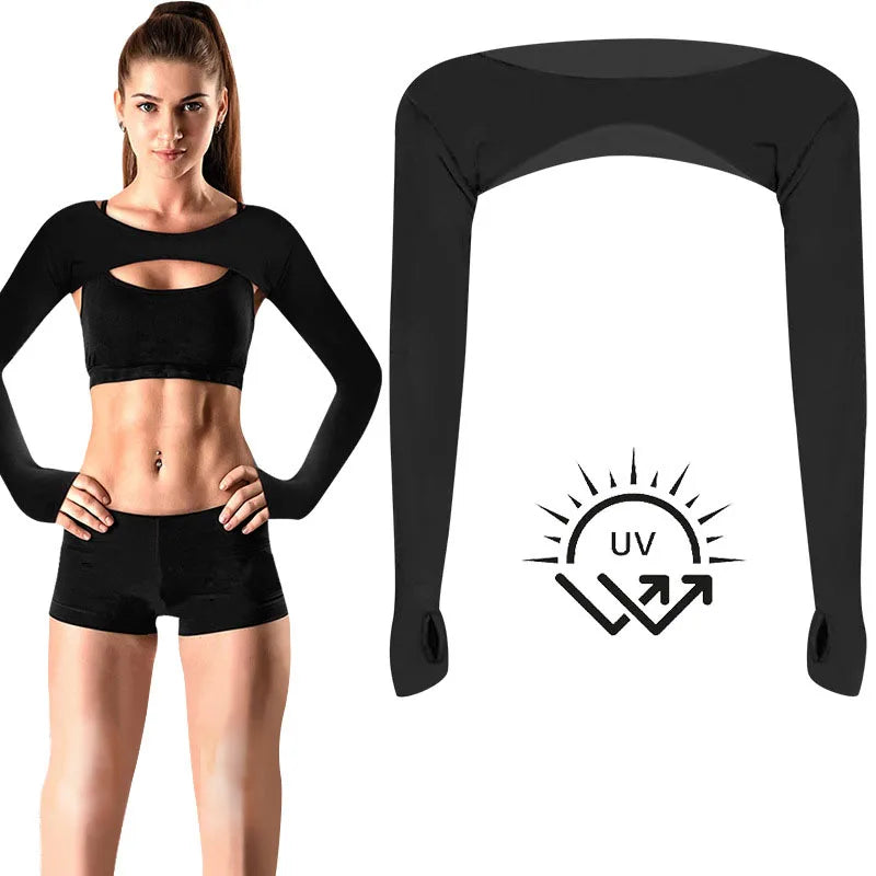 2025 Hot Cycling UV Arm Cover Sleeve Shawl Driving Cycling Cropped Cape Sports Gloves Outdoor Activities Running Fishing Sleeves