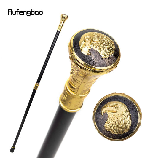 Gold Luxury Eagle Hawk Head Relief Walking Cane Fashion Decorative Walking Stick Gentleman Elegant Cosplay Knob Crosier 93cm