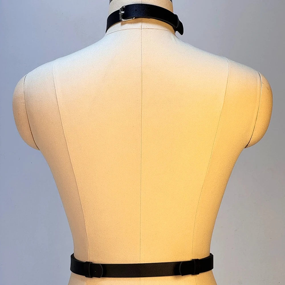 Women Fashion Belt Street Style PU Leather Harness Waist Belt Corset Decorative Punk WaistBand Gothic Clothing Accessories