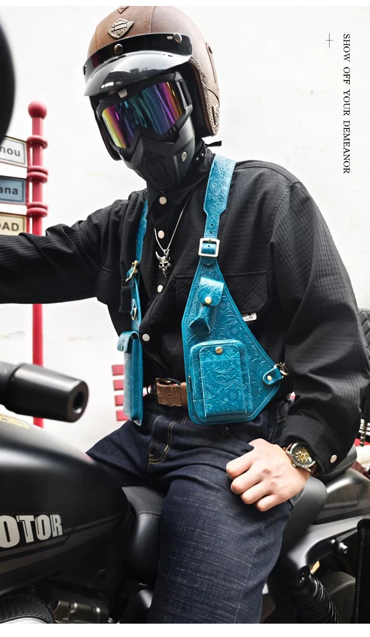 Genuine Leather Anti-Theft Underarm Shoulder Bag Armpit Tactically Bag For Men Shoulder Holsters Storage Pack