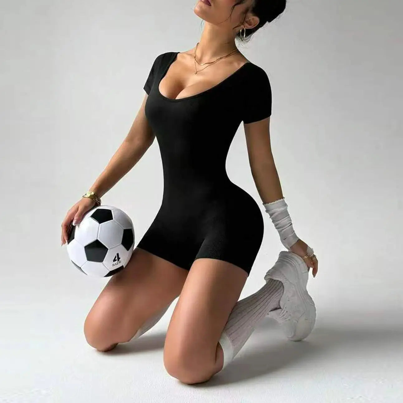 Women Backless Gym Playsuits Shorts Scrunch Workout Yoga Pants Leggins Sports Fitness Athletic Tights Summer Casual Rompers