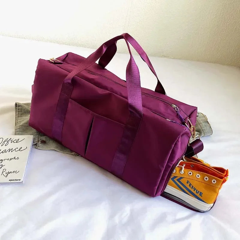Training Yoga Sporttaschen Fitness Gym Taschen Nass Trocken Separate Gepäcktasche mit separatem Schuhfach Reisetasche Handtasche