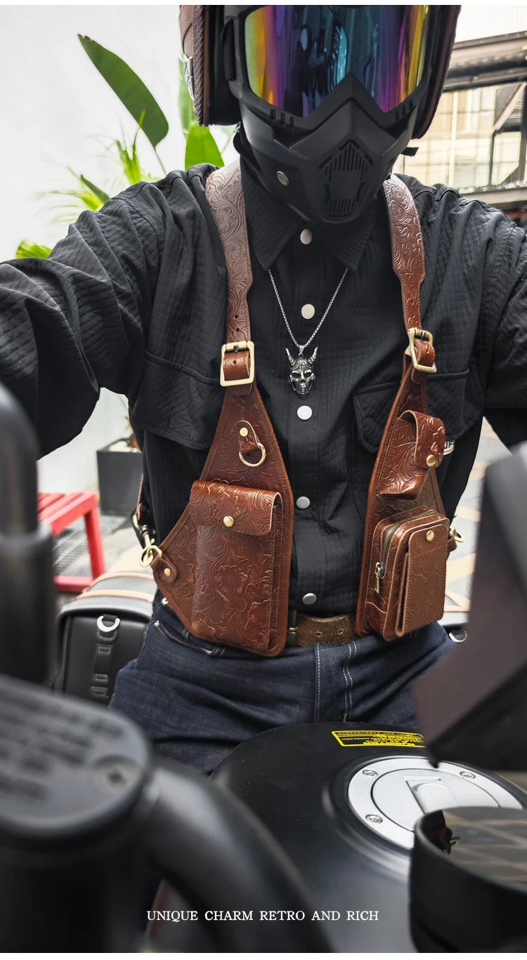 Genuine Leather Anti-Theft Underarm Shoulder Bag Armpit Tactically Bag For Men Shoulder Holsters Storage Pack