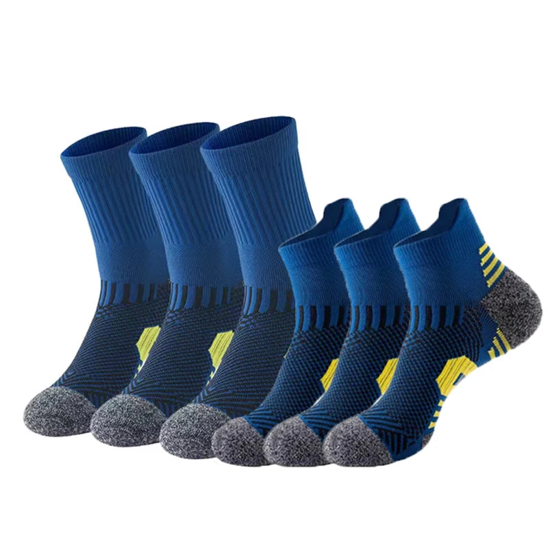 3/5/6Pairs Men's Sport Socks Breathable Outdoor Running Basketball Socks Training Short Tube Socks For Men
