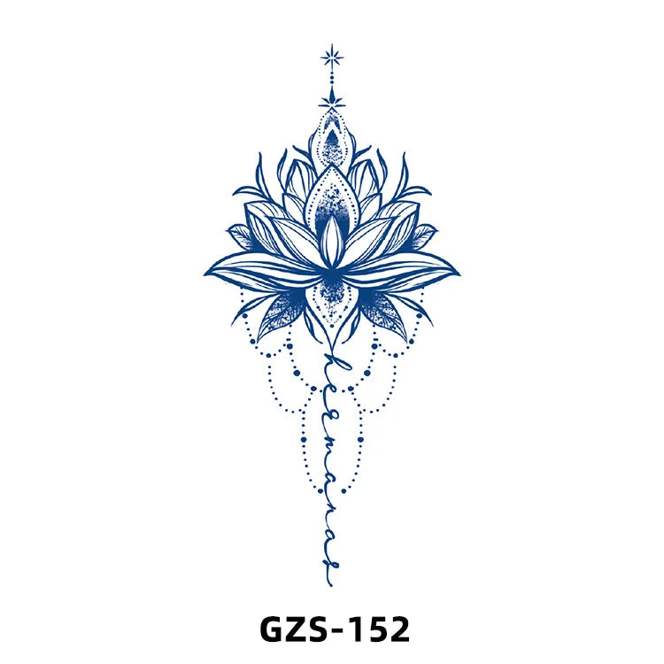 New Herbal Juice Tattoo Cute Flower Small Fresh Flower Semi Permanent Ins Temporary Tattoos Sticker size: 70*120mm