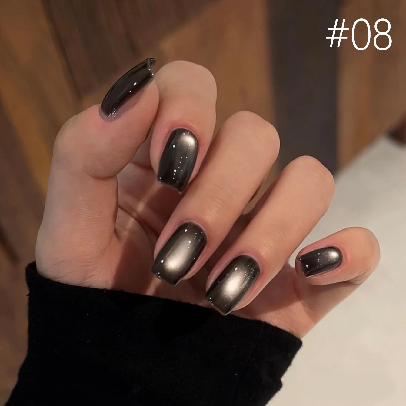 12ML 1-21pcs Autumn Nails Toe Selling Whitening Glass Bead Cat Eye Gel Nail Polish Black Nails Nail Art Grey Cat Eye Nail Glue