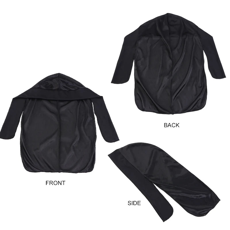 Seidige Durags für Herren, Bandanas, Turbanmütze, dehnbare Perücken, Satin, Doo Rag Durag, Unisex, Piratenmütze, Herren, Hip-Hop-Stirnband, Biker-Kopftuch