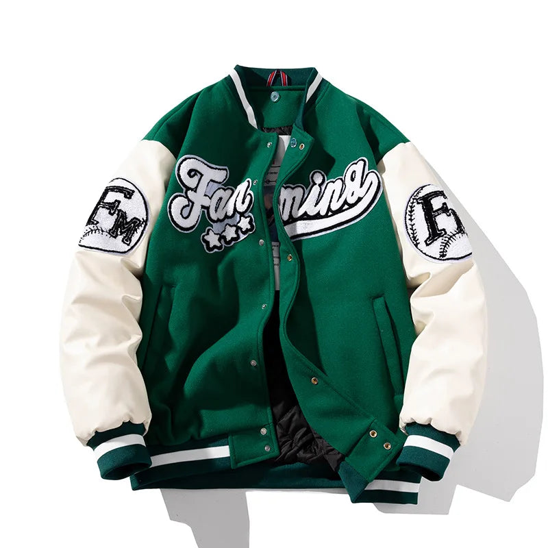 Herrenjacke Baseballuniform Herren Loose Embroidery Tide Brand Mäntel Frühling Herbst Casual College Wear Amerikanische Modekleidung