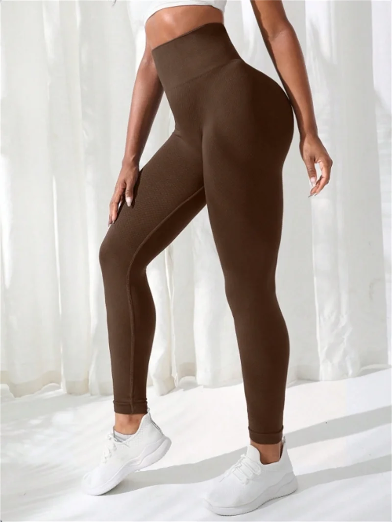 Women High Waist Yoga Pants Seamless Gym Leggings Stretchy Athletic Workout Fitness Running Sports Tights