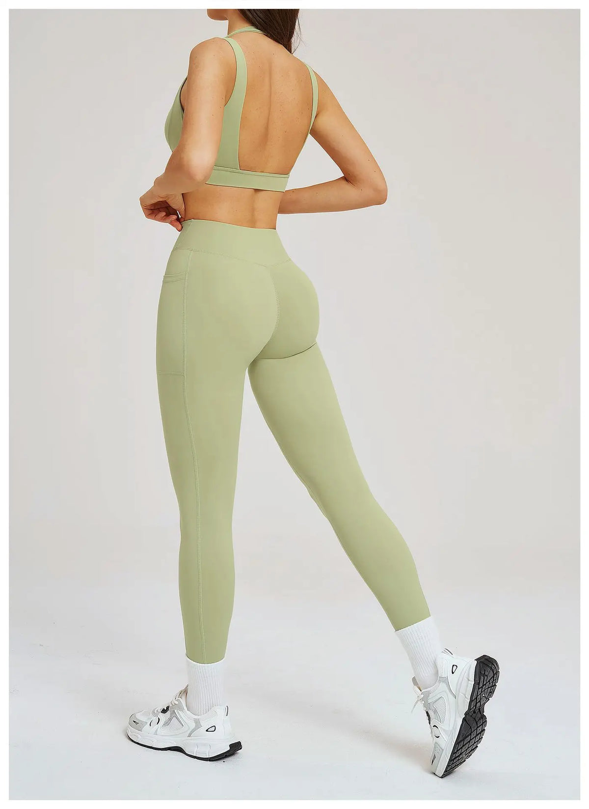Yoga Clothes 2 Piece Women's Tracksuit Athletic Wear Fitness Suit Gym Outfits Workout Push Up Clothes Sports Bra Leggings Suit
