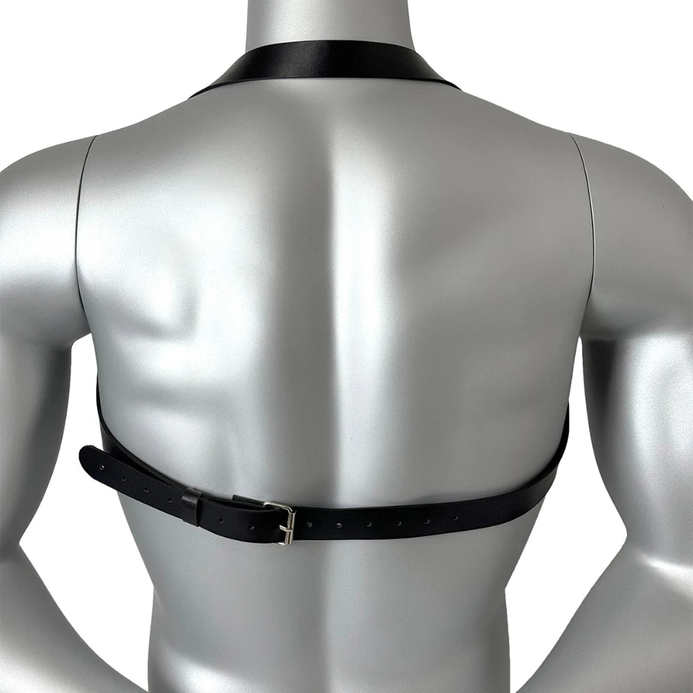 Men PU Leather Harness Belt Y2K Punk Chest Strap Gothic Adjustable Fashion Chest Strap Exotic Belt for Party or Leisure Travel