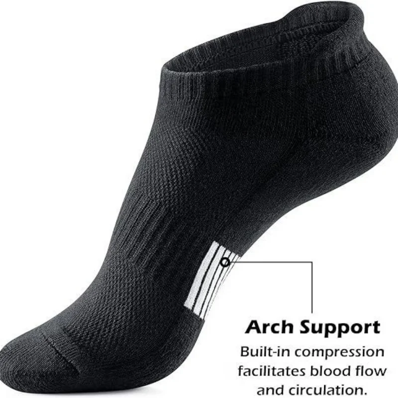 Unisex Athletic Ankle Socks – Heel Tab Design, Stay-in-Place Fit, Breathable Mesh, Ideal for Running