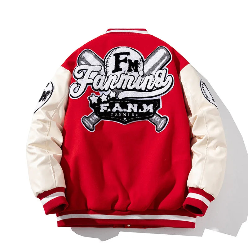 Herrenjacke Baseballuniform Herren Loose Embroidery Tide Brand Mäntel Frühling Herbst Casual College Wear Amerikanische Modekleidung