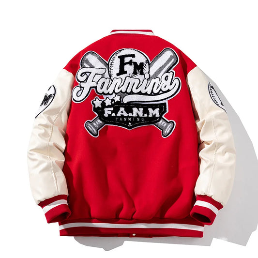 Herrenjacke Baseballuniform Herren Loose Embroidery Tide Brand Mäntel Frühling Herbst Casual College Wear Amerikanische Modekleidung