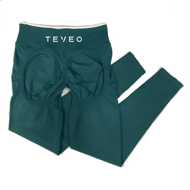 TEV Women's Sports Yoga Shorts Fitness Cycling Elastic Sports Pants Ignite Sculpt Scrunch Short Yoga Bra Set leggings