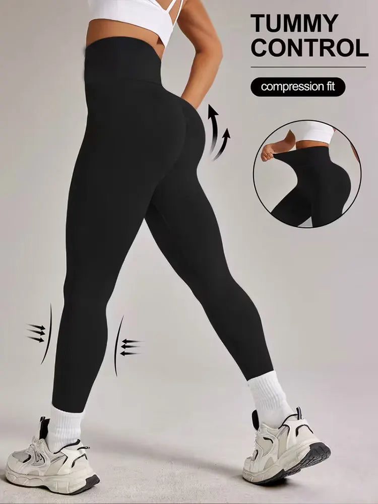 Seamless Nude Yoga Pants High Waisted Sports Tight Legging Quick Drying Stretch Fabric Yoga Pants Running Pilates 9 Inch Trouser