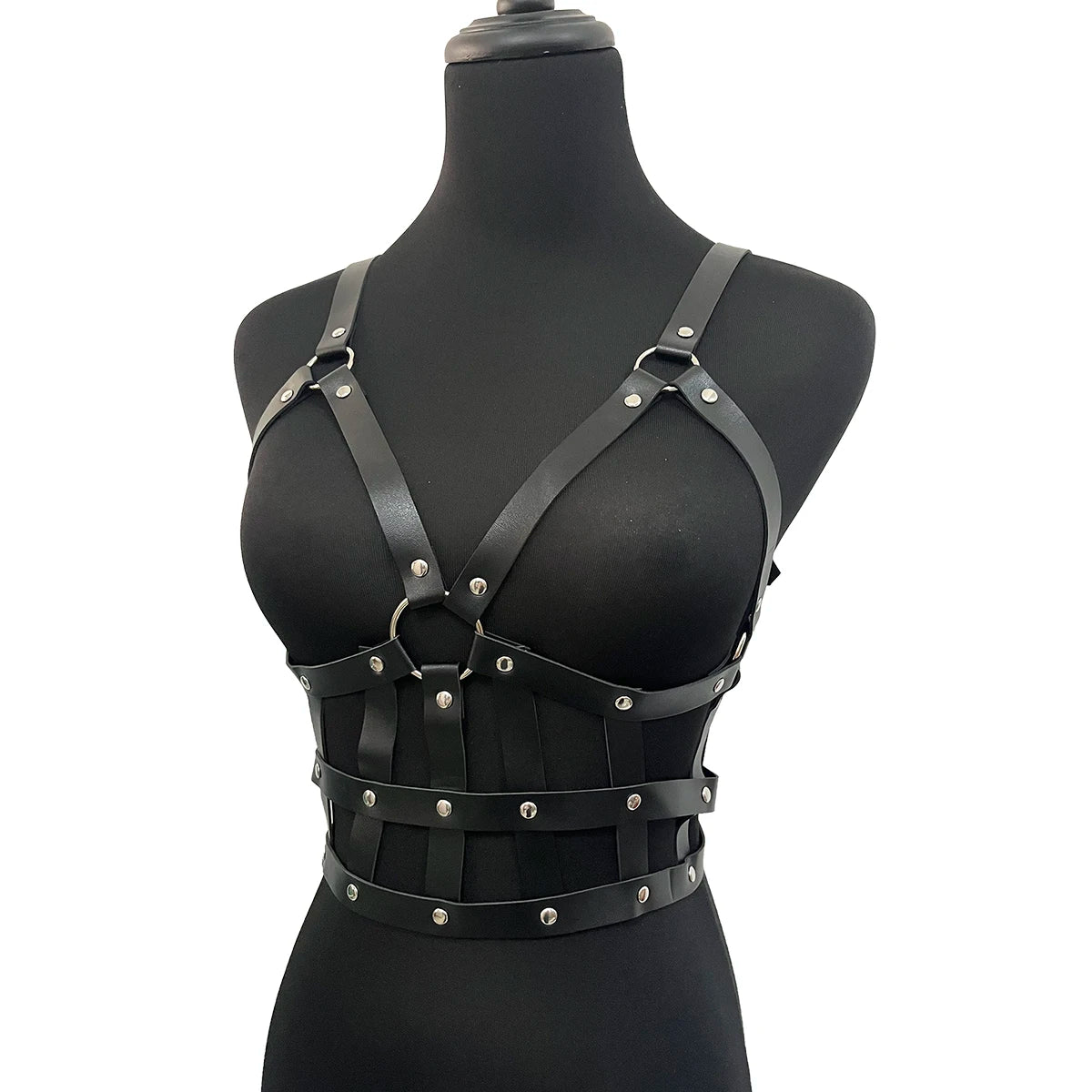 Women Fashion Trend Punk PU Leather Harness Female Street Style Suspenders Body Harness Decorative Waistband Corset Accessories