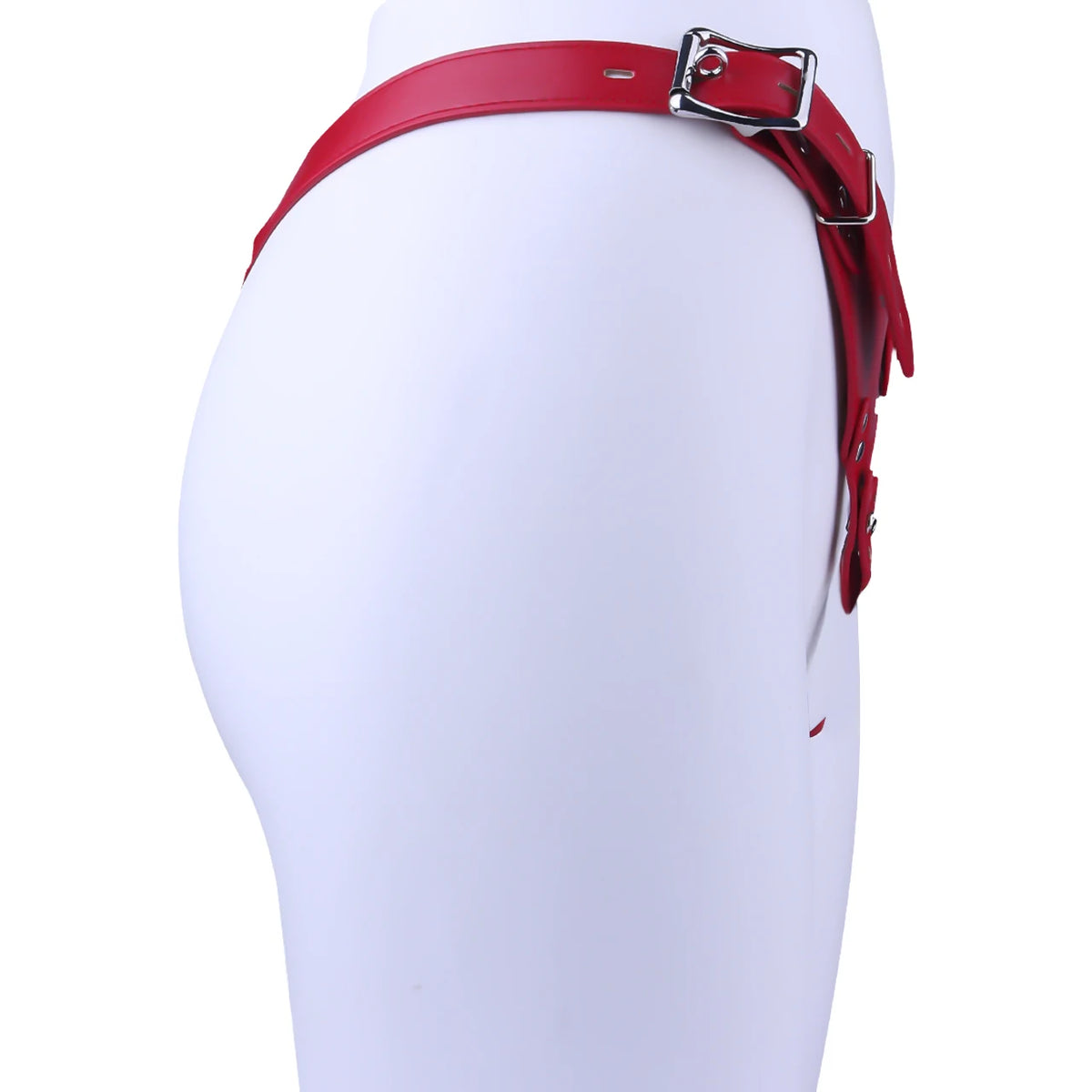 PU Leather Chastity Belt For Metal Penis Lock Cage Auxiliary Harness Belt Underwear Chastity Accessories B*SM Men S*x Toys