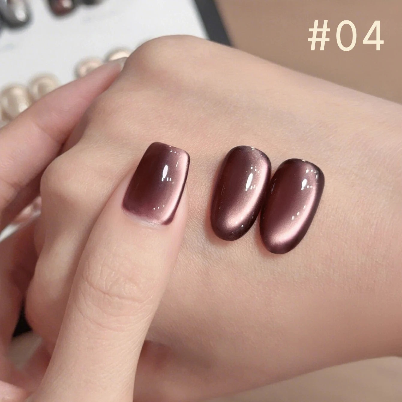 12ML 1-21pcs Autumn Nails Toe Selling Whitening Glass Bead Cat Eye Gel Nail Polish Black Nails Nail Art Grey Cat Eye Nail Glue