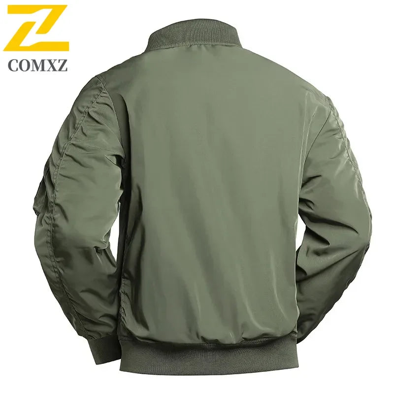 Autumn and Winter Men's stormcoat  New Solid Color Multi Pocket Loose Outdoor Fishing Work Coat Men Retro Waterproof Jacket