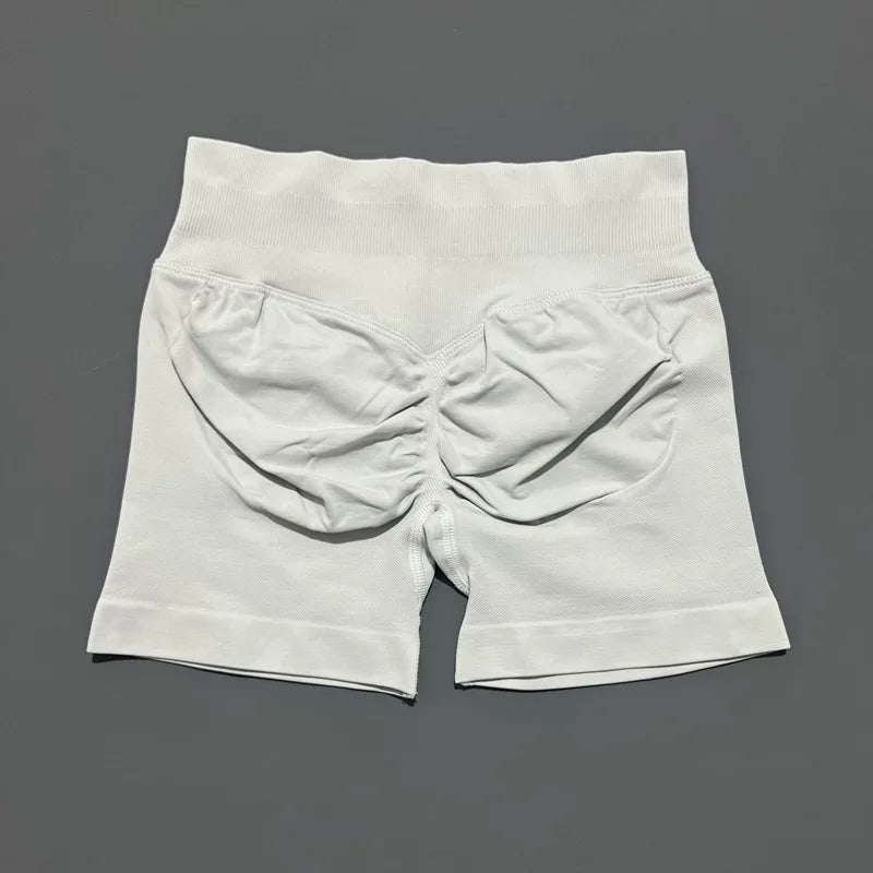 HISTELLO Gym Shorts Women Sports Shorts Scrunch Booty Fitness Biker Short Workout Yoga Leggings Running Gym Seamless Leggings