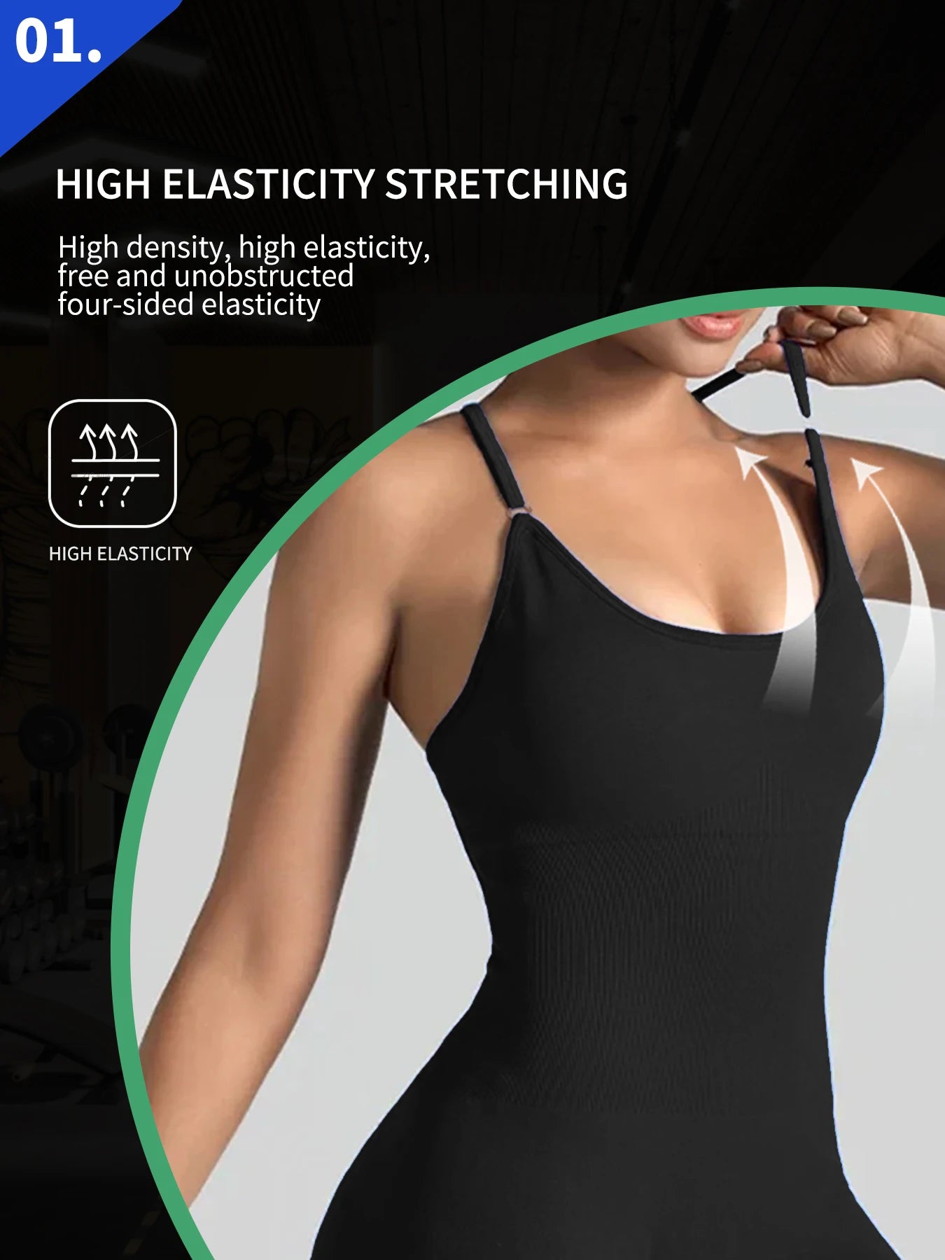 Women's Sexy Fitness Jumpsuit Cross Adjustable Sports Playsuit One Piece Yoga Suit with Scrunch Shorts And Backless Design
