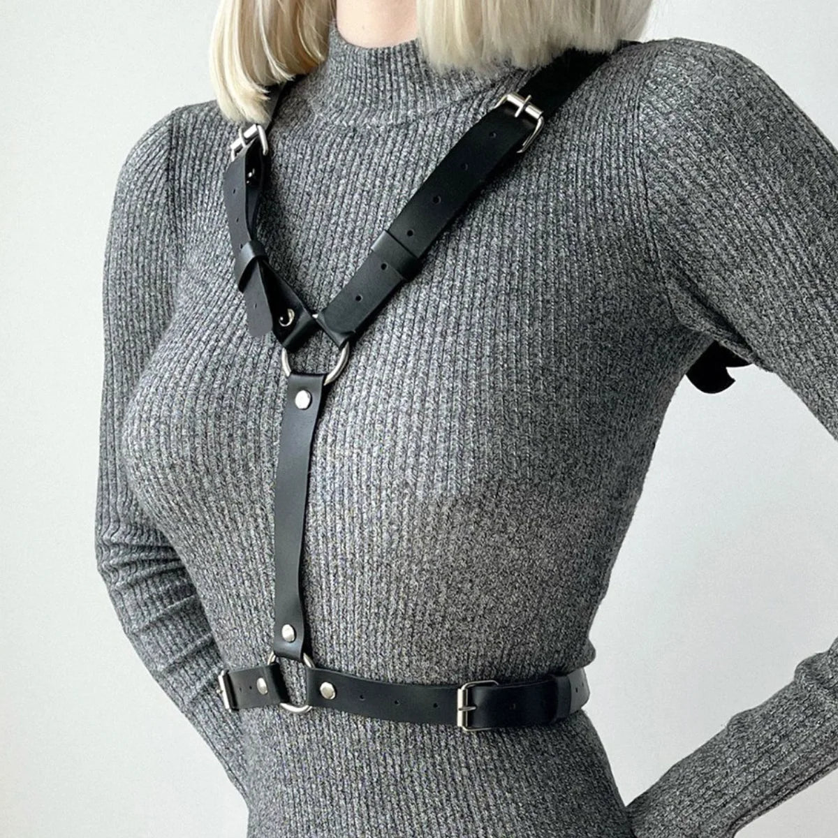 Women Fashion Leather Harness Wing Body Harness Belt Punk Casual Decoration Belt Female Street Style Gothic