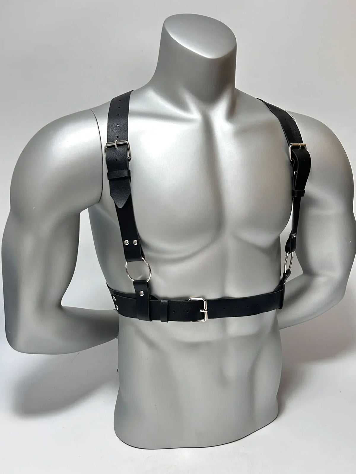 Fashion PU Leather Harness Belt for Men Women Gothic Adjustable Body Decortive Waist Belt for Festival Party and Daily Couple