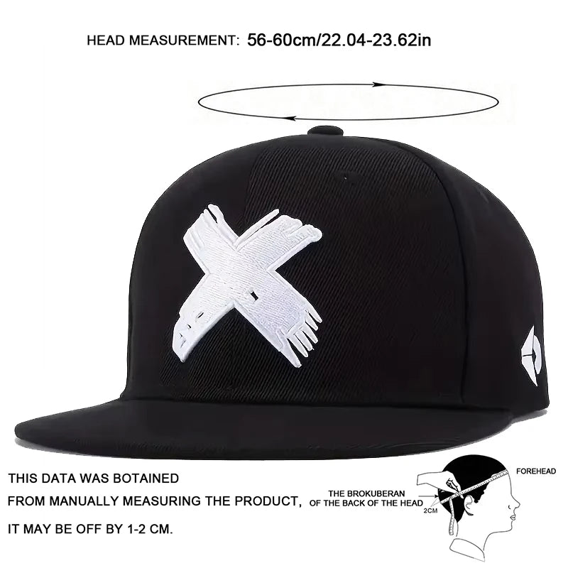Unisex X Letter Embroidery Hip-hop Hats Spring And Autumn Outdoor Adjustable Sports Casual Baseball Caps Sunscreen Hat