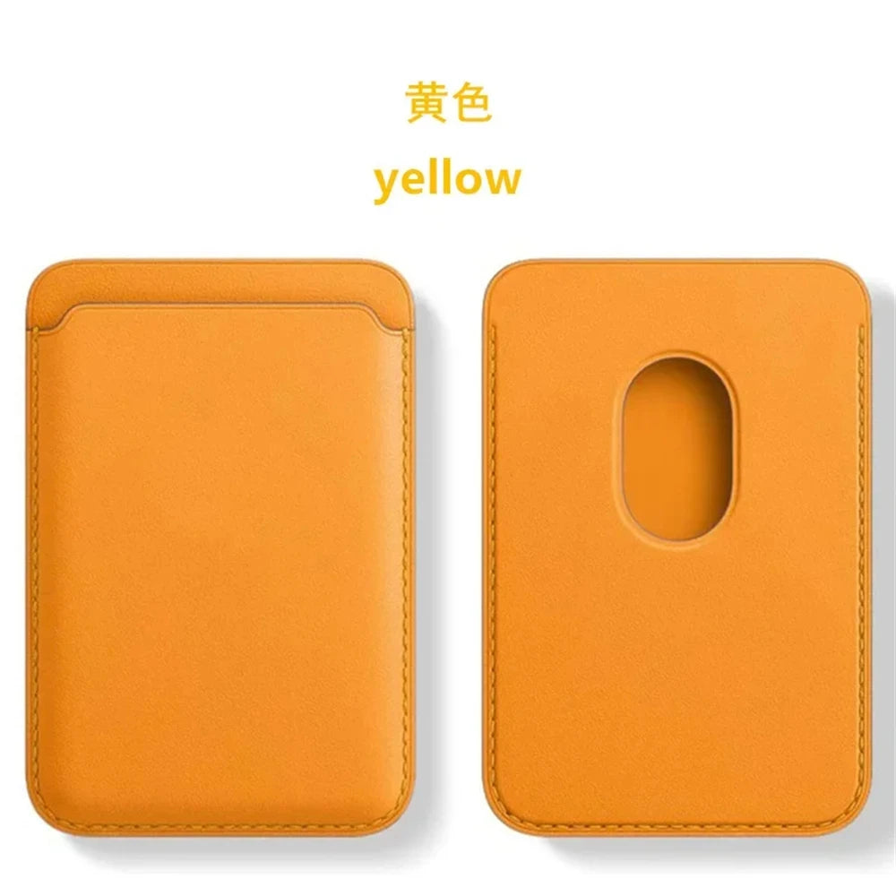 Offical Magnetic Finewoven Card Holder Leather Wallet For iPhone 18 17 16 15 14 13 Pro Max Samsung S26 S25 S24 Ultra Plus Cover