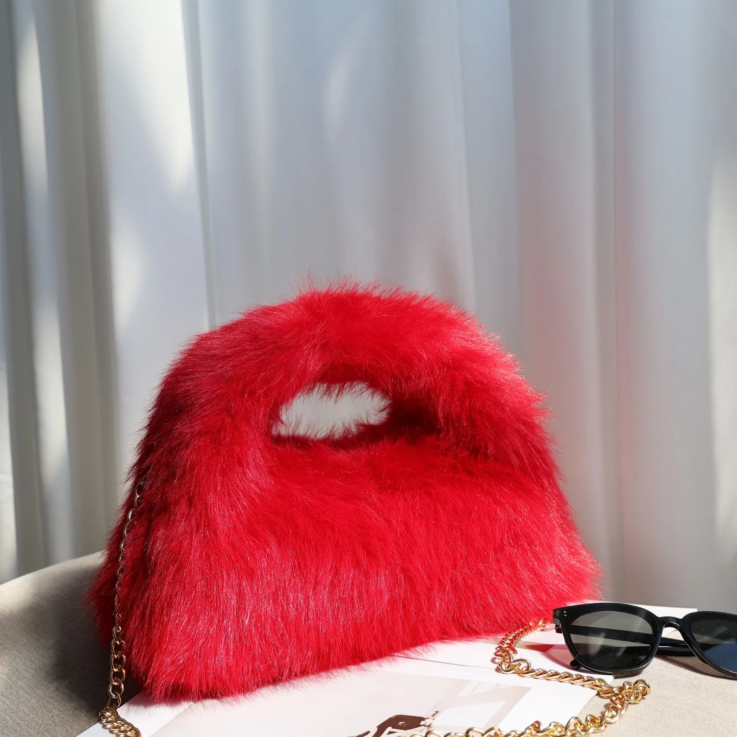 Winter Leopard Plush Handbags for Women Luxury Faux Fur Female Hobos Crossbody Bags Large Capacity Furry Clutch Shoulder Bag