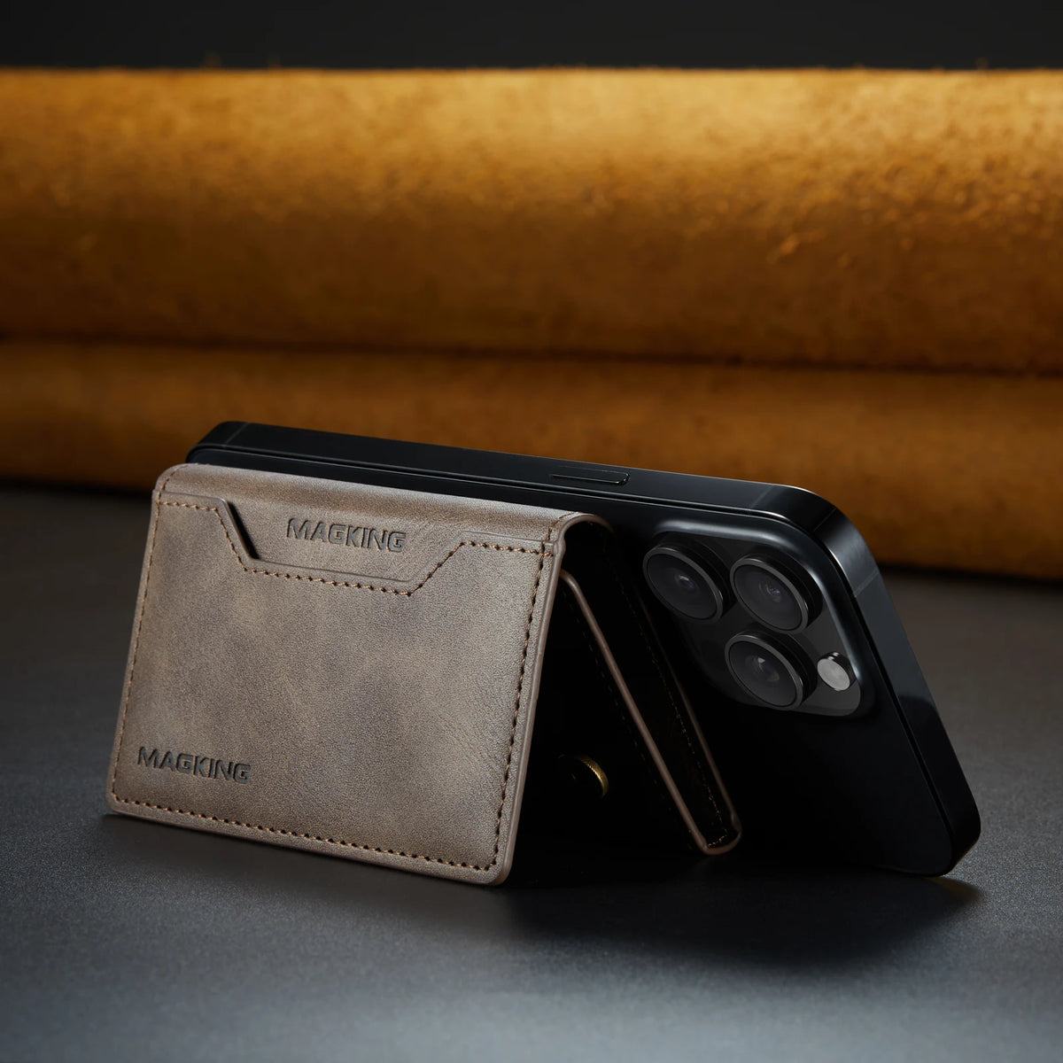 For IPhone 12 13 14 15 16 17 18 Pro Max For Magsafe Leather Wallet Magnetic Cellphone Card Holder Bank Card Strong Magnet Case