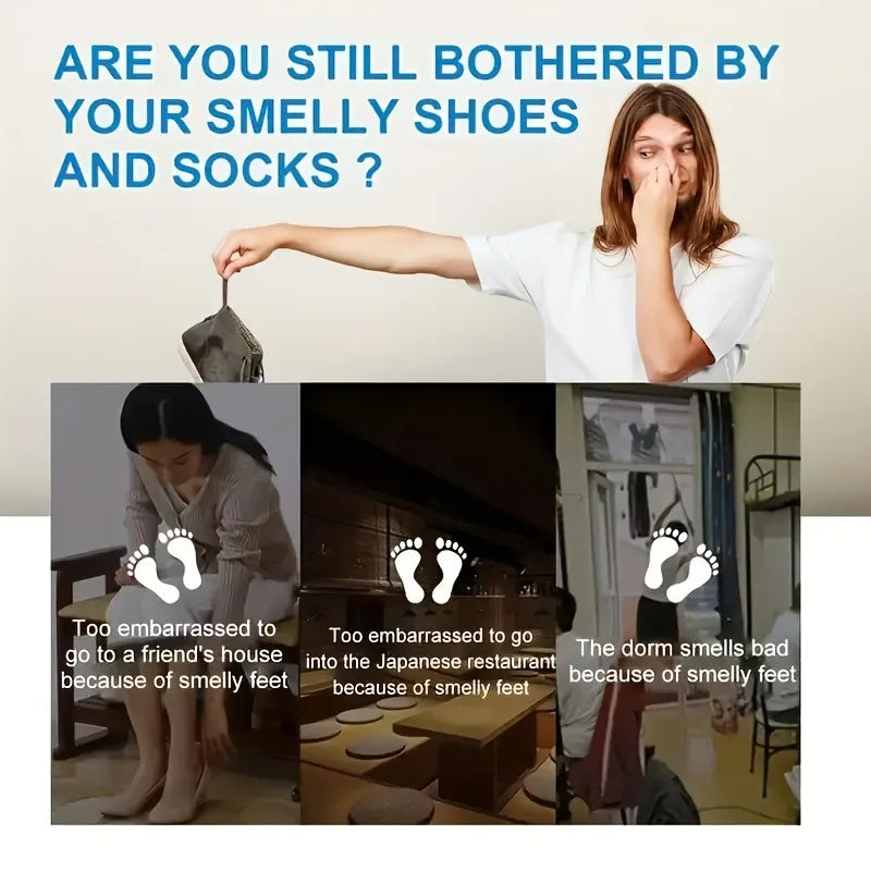 Multifunctional Shoe & Sock Deodorant Spray: Eliminates Odors in Restrooms/Kitchens/Car Interiors, Shoe Cabinet Care