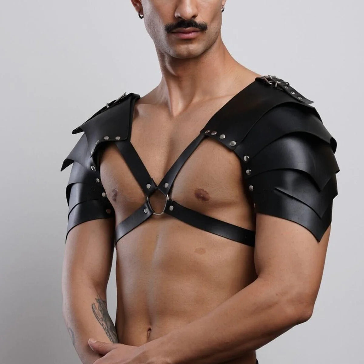 Sexy Men's Harness Pu Leather Gay Chest Harness Bdsm Bondage Leather Cage Lingerie Punk Rave Erotic Accessoly Fetish Clothing