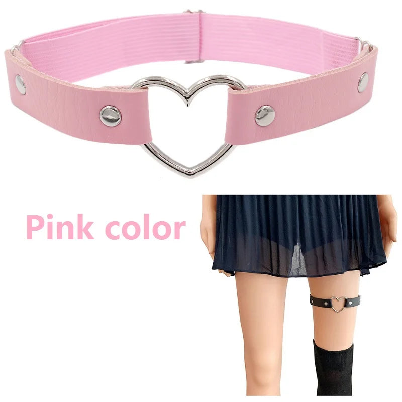 New Women Leather Thigh Strap Elastic Garter Belt Makeup Leg Garter Decoration Harness Sexy Female Garters Punk Goth Leglet Belt