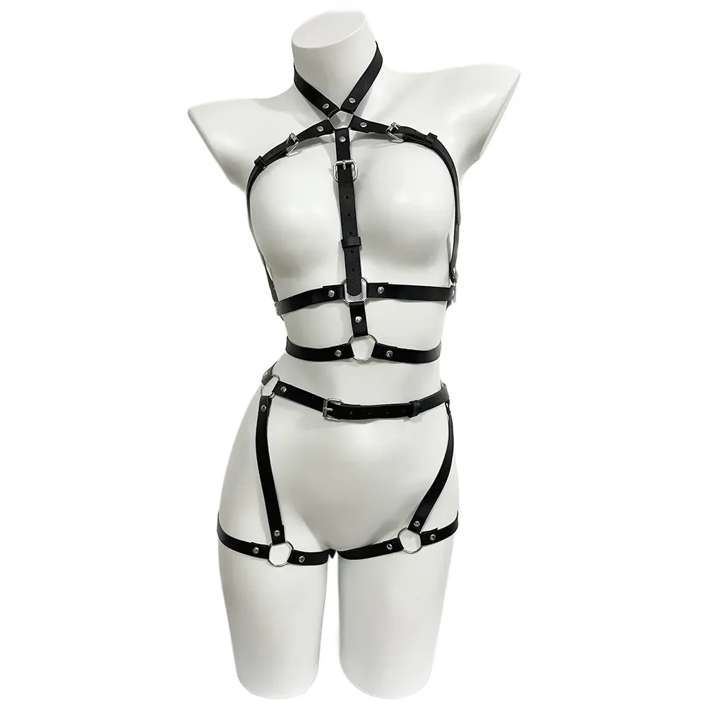 Harness for Women Pu Leather Leg Women Sexy Bondage Leg Harness Adjustable Thigh Garter Belt Lingerie Gothic Punk Clothing
