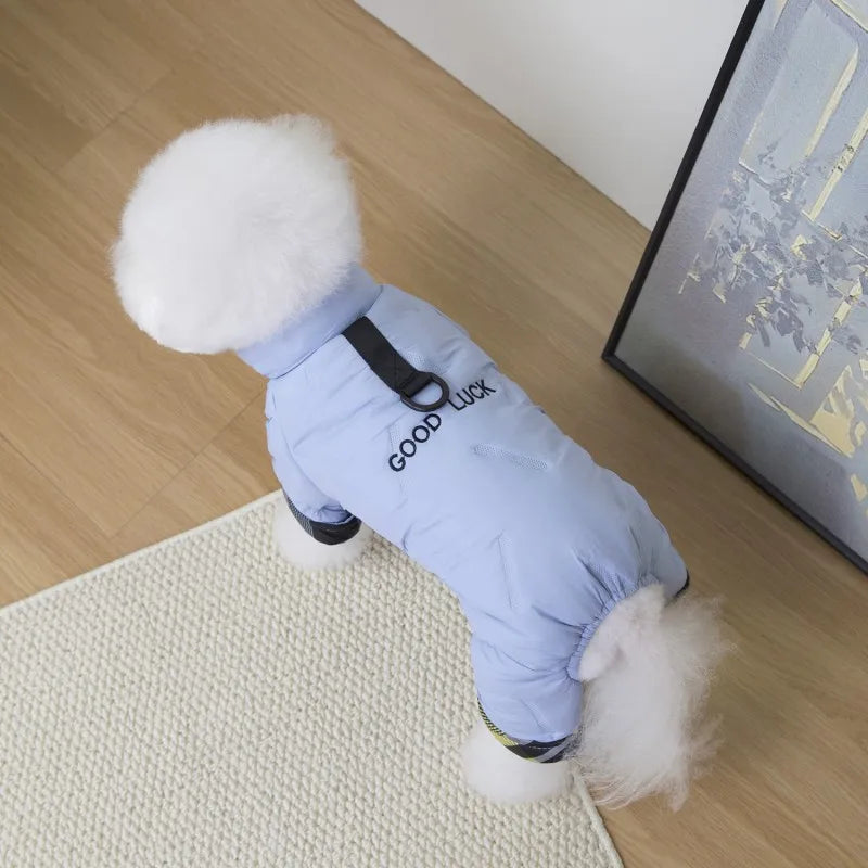Winter Puppy Jacket Dog Waterproof Coat Pet Clothing Chichuhua Costume Pug Bichon Bulldog Outdoor Dog Warm Clothes with Buckle