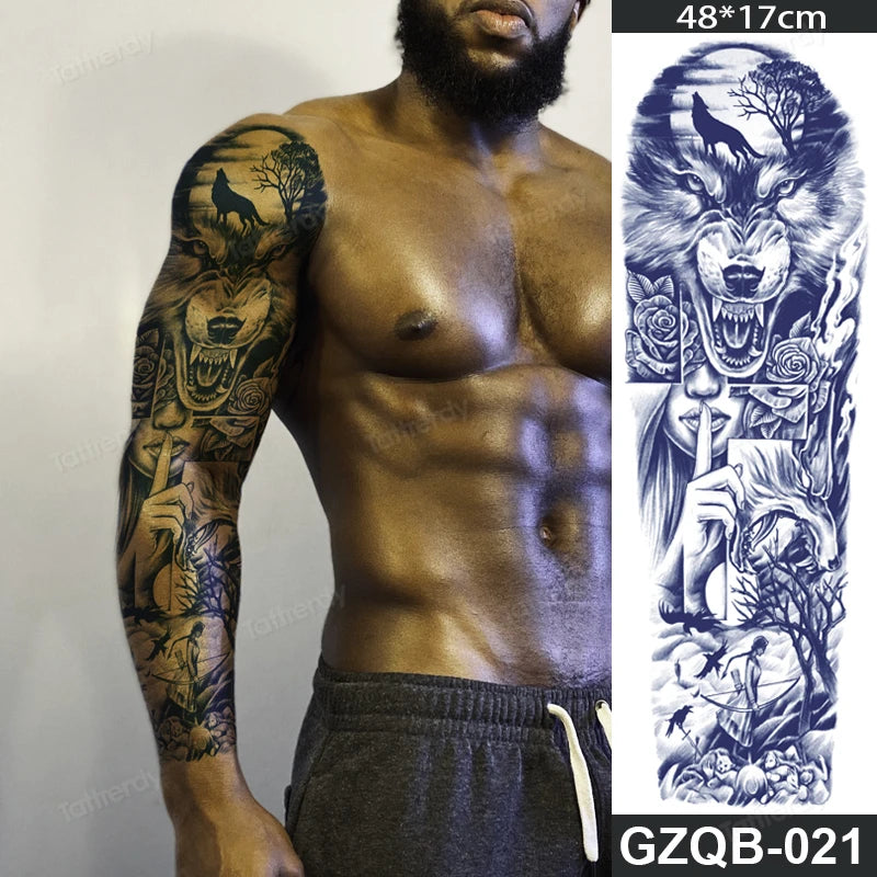 New Juice tattoo natural ink long lasting temporary tattoos full arm sleeve waterproof body art painting large tattoo sticker
