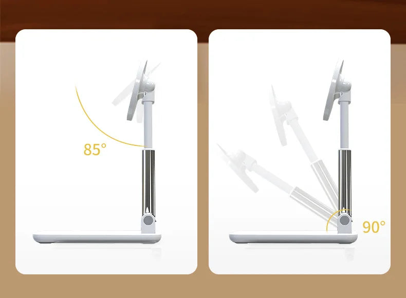 Magnetic Flexible Adjustable Phone Stand Foldable Portable Desktop Mount Holder for All Smartphones with Tight Clip Accessories