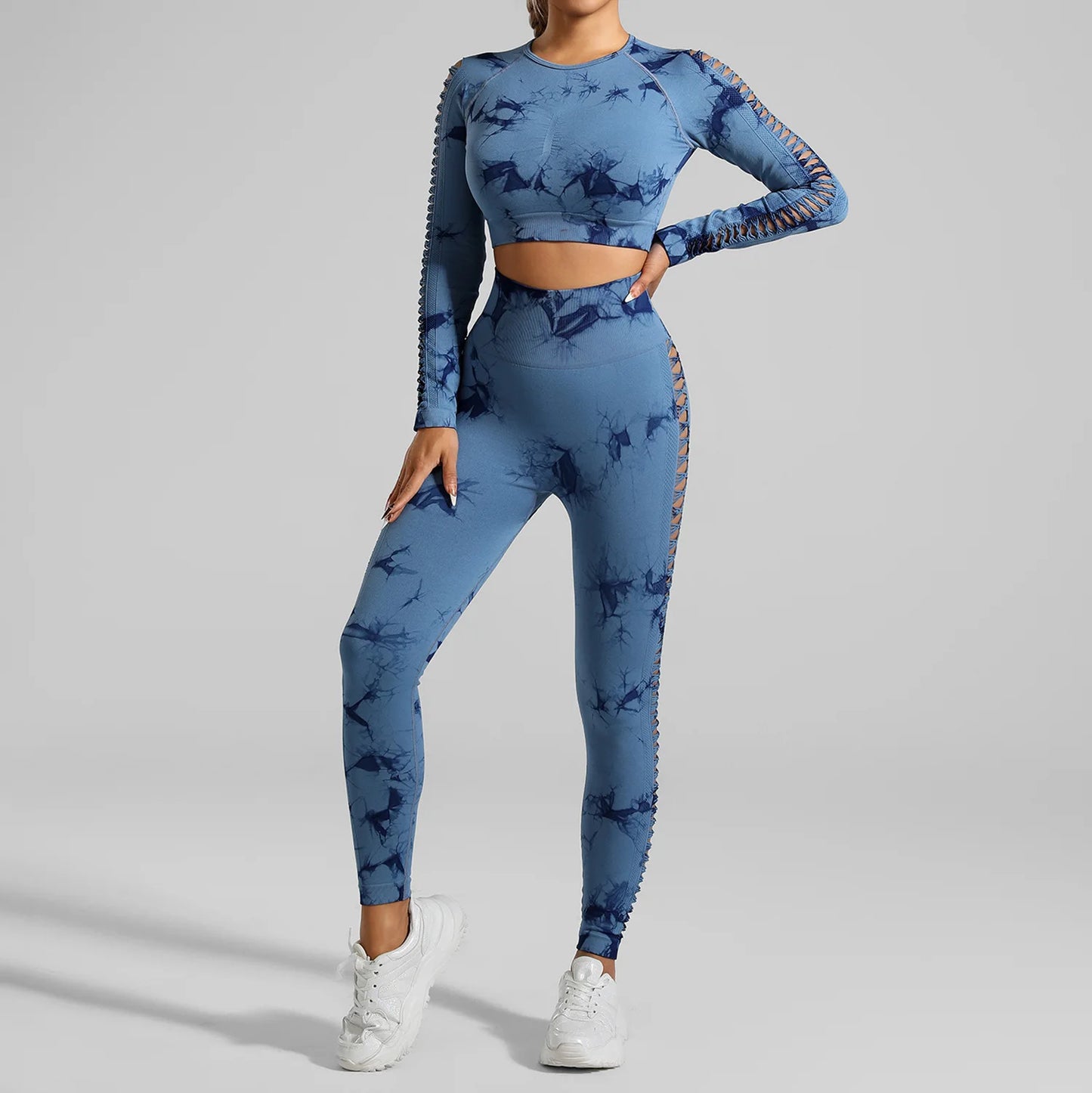 Yoga Sport Outfit For Woman Fitness Women's Two Pieces Pant Sets Suits Tracksuit Sportswear Woman Gym Yoga Workout Clothes