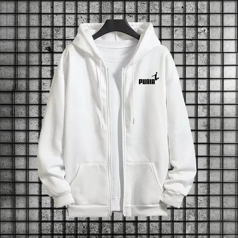 New in Women Tracksuit Trend Printing Hooded Sweatshirts Pants 2Pcs Set Casual Zipper Overcoat Suit Daily Clothing Autumn Winter