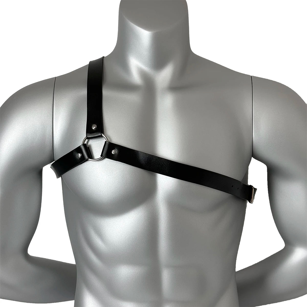 Men PU Leather Harness Belt Y2K Punk Chest Strap Gothic Adjustable Fashion Chest Strap Exotic Belt for Party or Leisure Travel