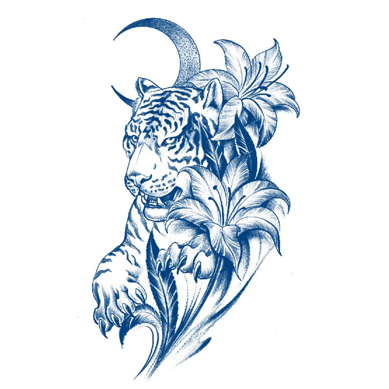 Juice Net Red Tattoo Sticker Lasts 7-15 Days Herbal Plant Semi Permanent Temporary Tattoos Sticker Size:180 * 110mm